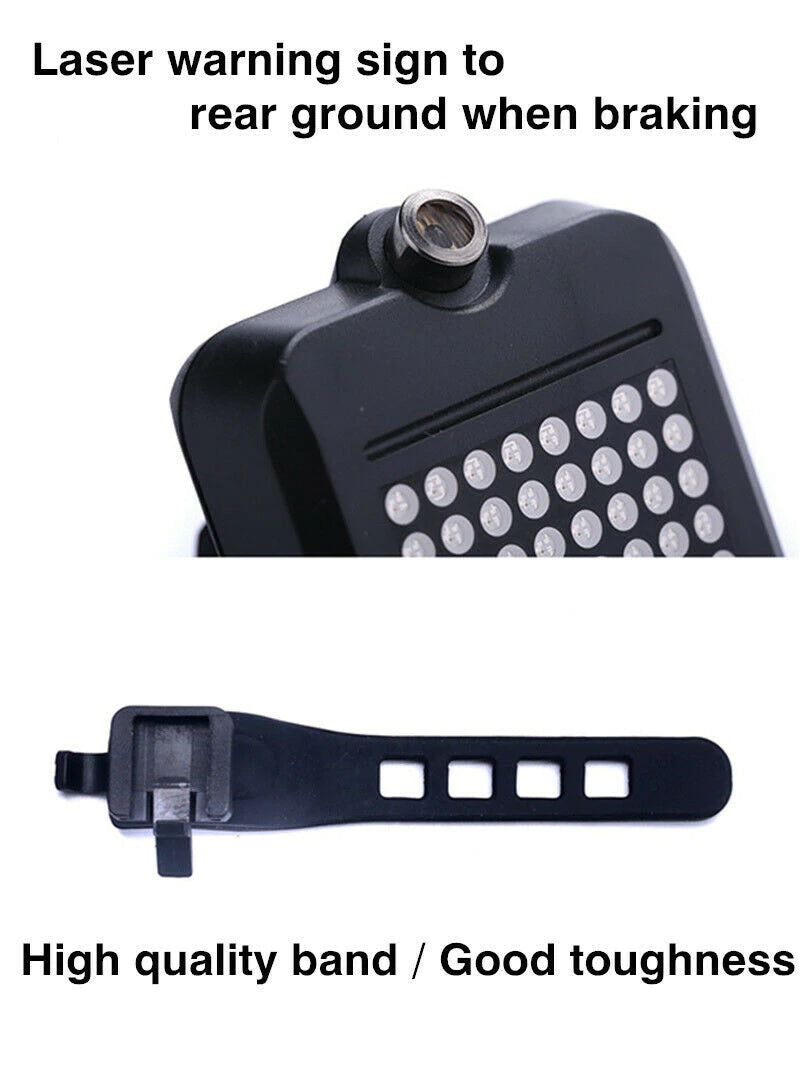 Smart Bicycle Turn Signal Lights 64 LED Rechargeable | AQY-0100