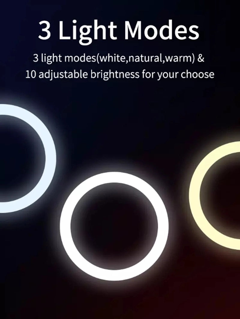 Foldable Ring Light with Built in Stand
