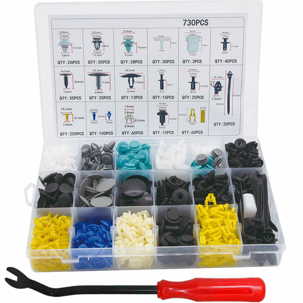 800pc Automotive Plastic Trim Kit and Pry Tool