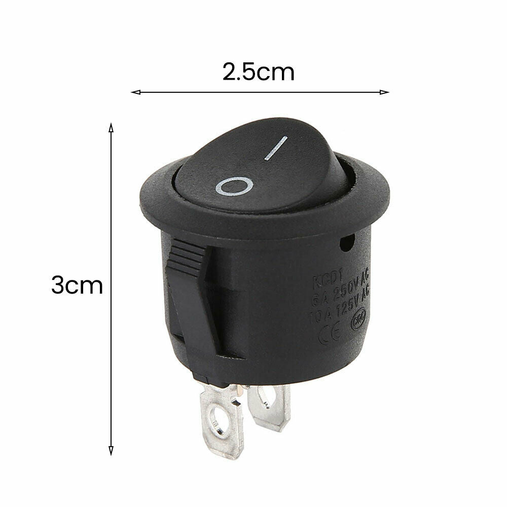 12V 24V 2 Pin Round Rocker Switch