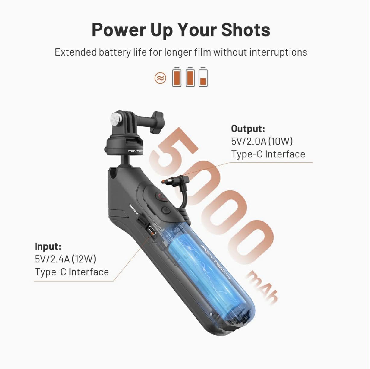 PGYTECH CapLock MantisPod Power | GoPro Edition