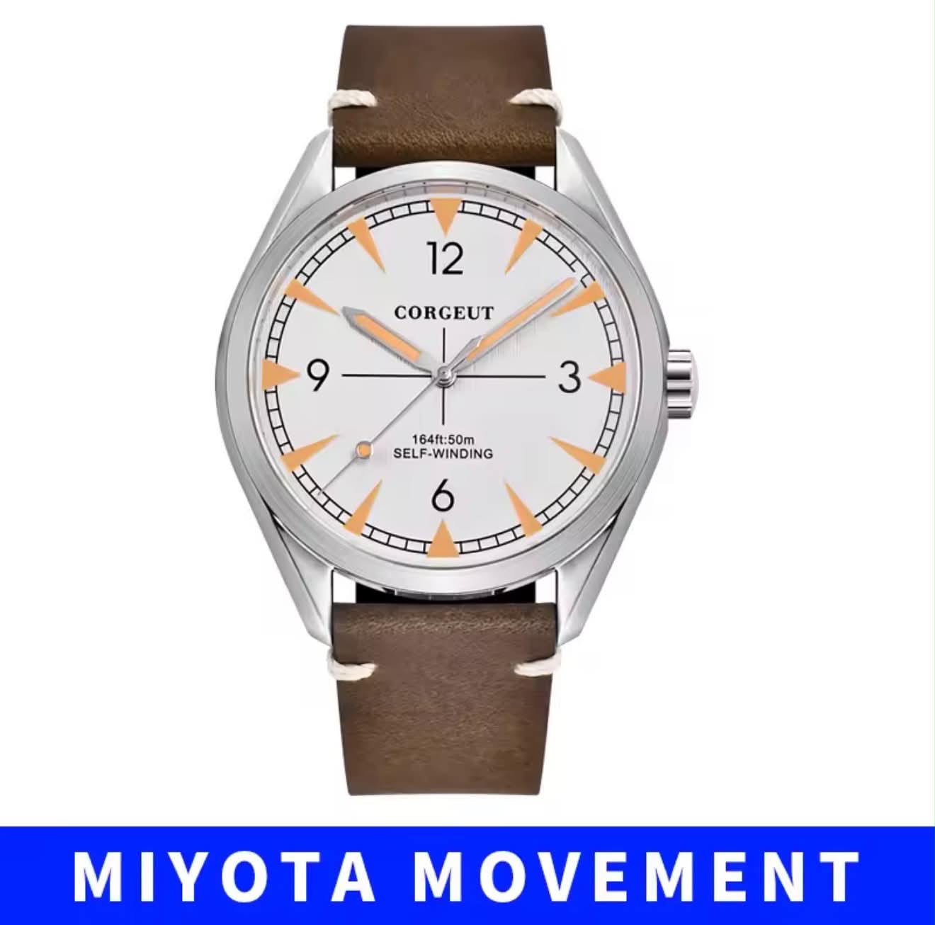 CORGEUT 6010A Japanese Mechanical Automatic Watch - 41mm