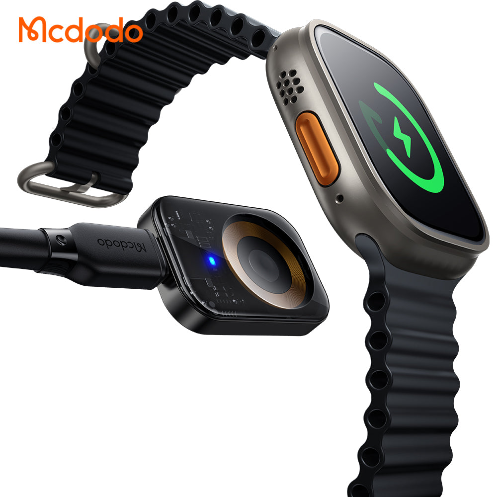 MCDODO Wireless Charger for Apple Watch USB-C Fast Charging Magnetic Travel Charger