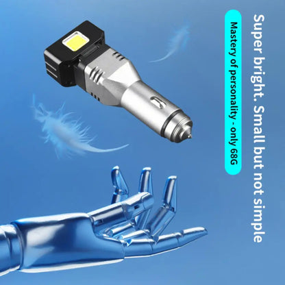 Flashlight Mini Car Chargeable Lantern Powerful Lamp Built-in Li-ion Battery Car Cigarette Lighter Socket Light