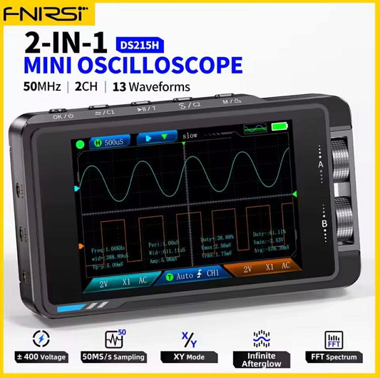 FNIRSI DS215H Handheld 2IN1 Dual Channel Oscilloscope
