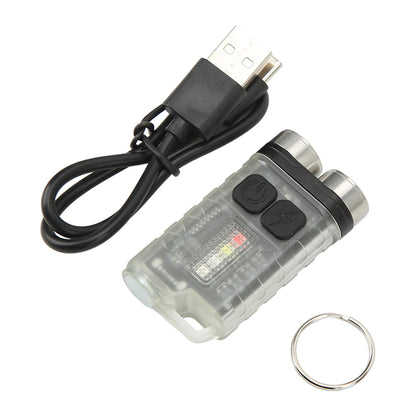 Keychain Light 900LM USB Charging 12 Levels Light Small Flashlight
