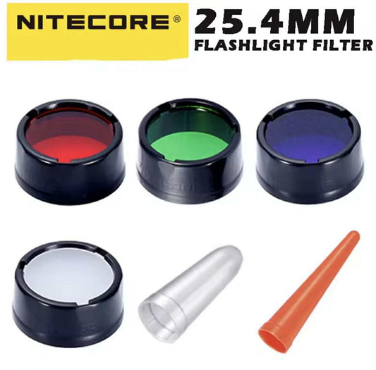 NITECORE 25.4mm Flashlight Filters+Diffuser+Traffic Wand 6PCS Set
