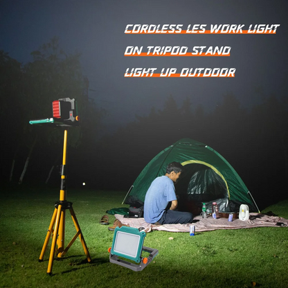 Foldable Cordless LED Work Light For Makita /DeWalt /Milwaukee Floodlight