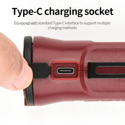 Portable COB Folding Flashlight Emergency Repair Spotlight With Hook Magnetic