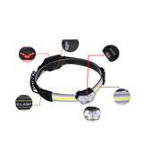 Head-Mounted Torch Rechargeable Waterproof Headlight Electric Fishing Light