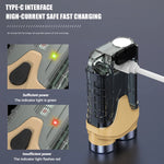 Mini EDC Keychain Flashlight Type-C Rechargeable Multifunctional Magnetic Torch