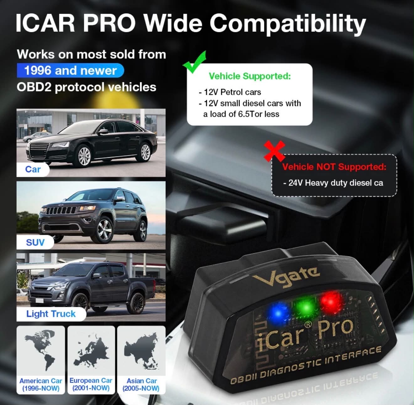 Vgate iCar Pro BLE4.0 OBDII Diagnostic