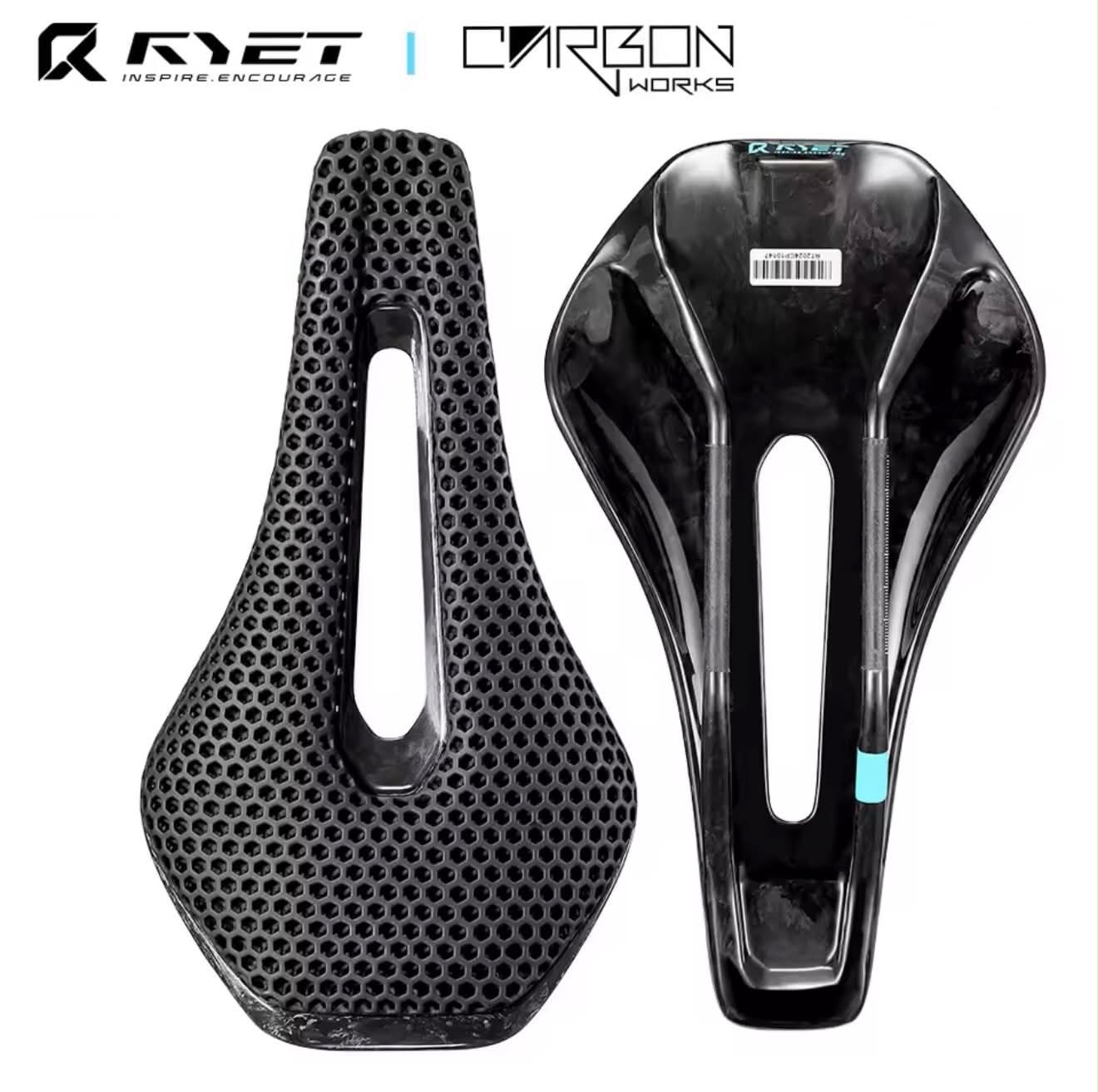 RYET CARBON WORKS K30 3D Printed Full Carbon Bicycle Saddle