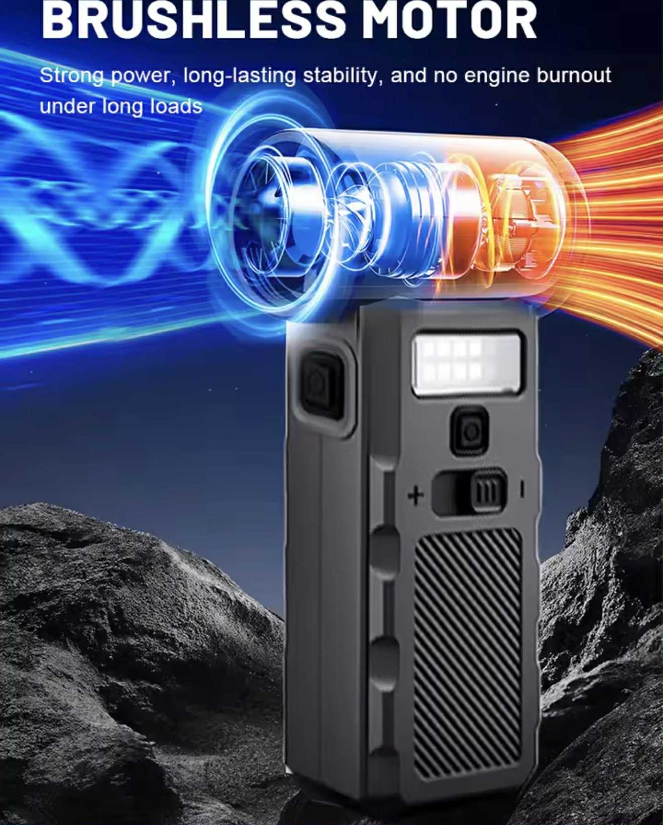 3in1 Mini Fan Blower / Vacuum / Light W/4 Nozzle | F028