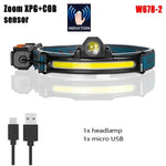 Induction Headlamp XPG+COB LED Head Lamp