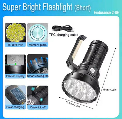 Light Canon Long Range Flashlight W/Solar Charge Box | W5221-1