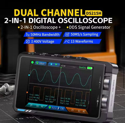 FNIRSI DS215H Handheld 2IN1 Dual Channel Oscilloscope