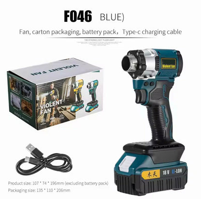 F046 Violent Fan Handheld Blower W/18V Battery Pack | Makita Battery Compatible