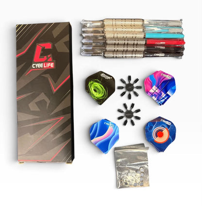 CYEELIFE 12pcs Steel Tip Darts 20g W/PVC Shafts | 4 Colours
