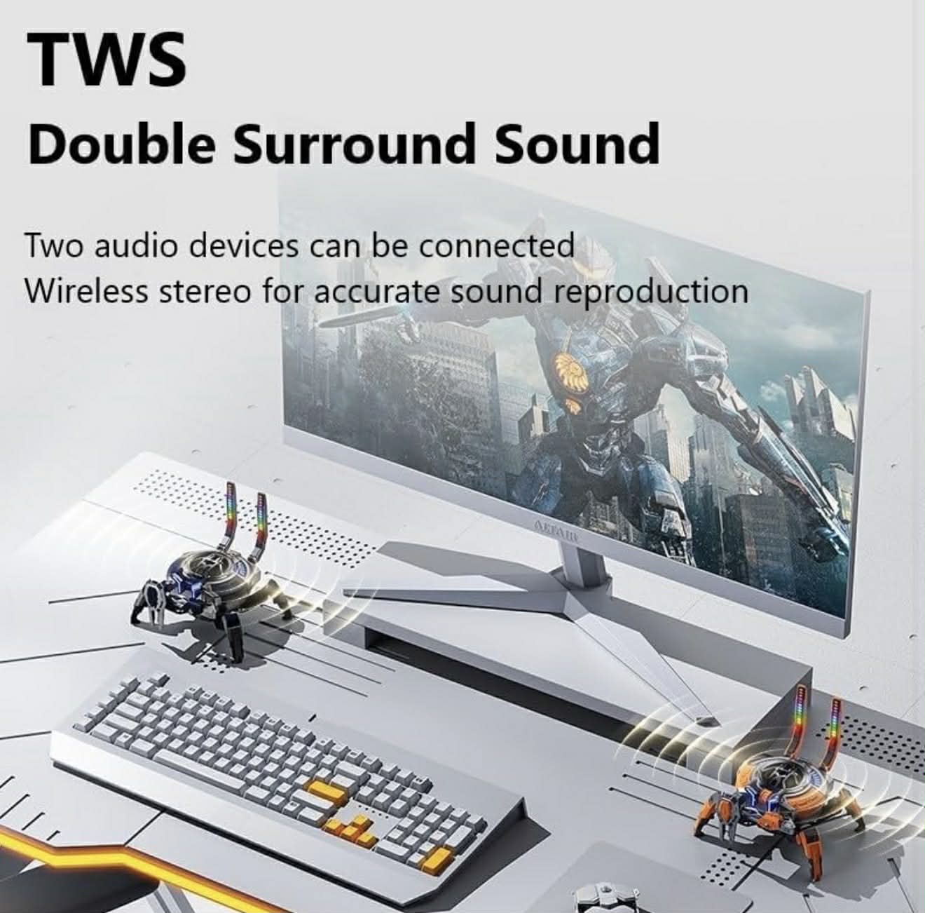 MY-301 Mechanical Crab TWS Wireless BT Speaker | Grey