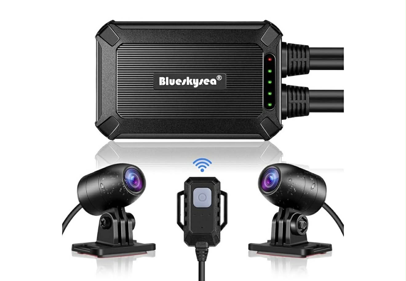 Blueskysea B1M Dual Channel WiFi Motorcycle Dashcam