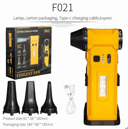 F021 Violent Fan Handheld Magnet W/Tactical Belt Clip & 4 Nozzle