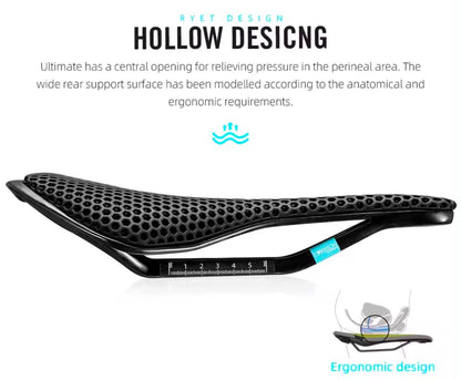 RYET CARBON WORKS K30 3D Printed Full Carbon Bicycle Saddle