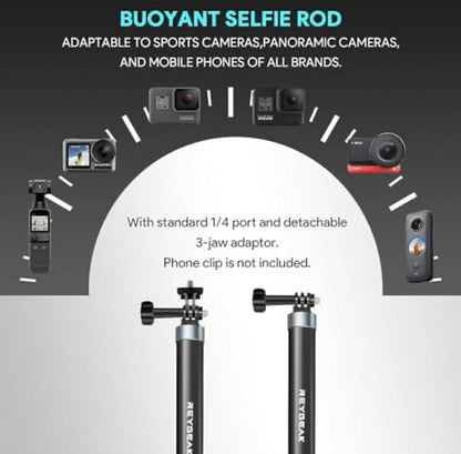 REYGEAK Carbon Fiber Selfie Stick Monopod | Action Cam