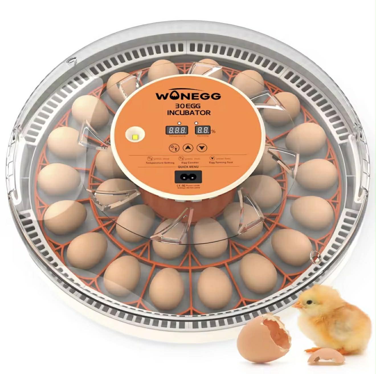 WONEGG 30 EGG Incubator High Hatching Rate Auto Turning
