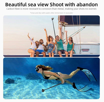 REYGEAK Carbon Fiber Selfie Stick Monopod | Action Cam