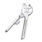 Multifunctional mini combination outdoor tool 6 in 1 bottle opener spiral knife folding knife key button