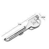 Multifunctional mini combination outdoor tool 6 in 1 bottle opener spiral knife folding knife key button