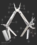 SwissTech Folding Multitool Pliers 18 in 1 Pliers Combination Tool Pliers Folding Scissors EDC Outdoor Equipment Survival Tool