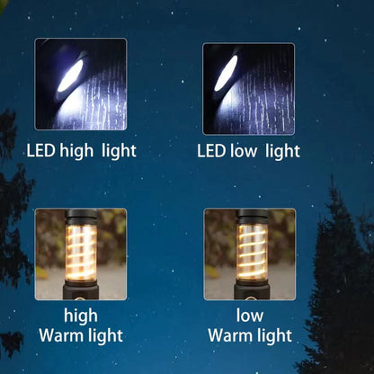 Portable Tent Light Atmosphere Camping Lantern Waterproof Camping Lights Emergency Torch Power Bank Rechargeable Flashlight