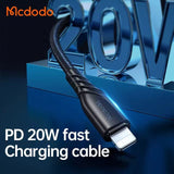Mcdodo Cable 20W PD Charger Type USB C Braided Cable Type C To Lighting Data Cable For Iphone 13 12