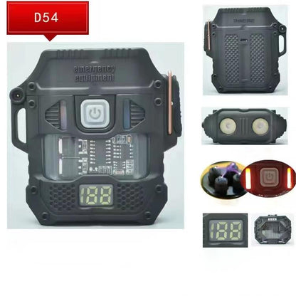 Outdoor Windproof Waterproof Pulse Dual Arc Lighter Type C Rapid Charge Lighting Flashlight Upscale Intelligent Portable Lighter