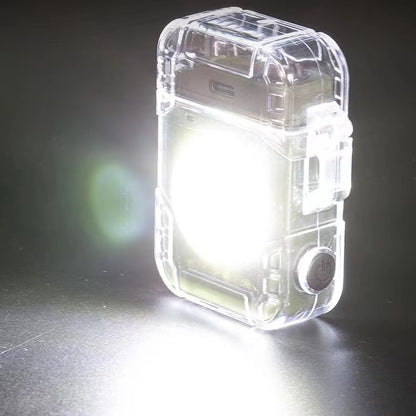 Outdoor Windproof Waterproof Pulse Dual Arc Lighter Type C Rapid Charge Lighting Flashlight Upscale Intelligent Portable Lighter