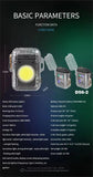 Outdoor Windproof Waterproof Pulse Dual Arc Lighter Type C Rapid Charge Lighting Flashlight Upscale Intelligent Portable Lighter