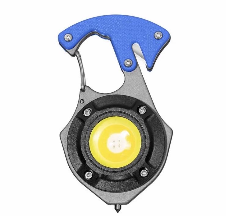 Mutifuction Portable keychain light LED Flashlight COB Emergency Lamp For Cigarette lighter Corkscrew Outdoor Camping Work Light