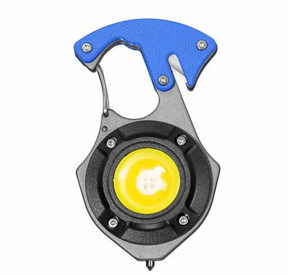 Mutifuction Portable keychain light LED Flashlight COB Emergency Lamp For Cigarette lighter Corkscrew Outdoor Camping Work Light