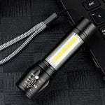 LED Flashlight Convenient Super Bright Torch Multifunctional Small Lightness Lamp Outdoor Fishing Night Running Equipment