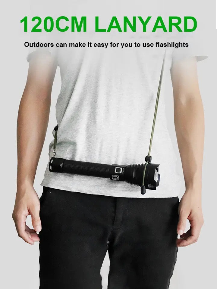 XHP90 Ultra Powerful 26650 LED Flashlight Lamp USB Rechargeable Tactical Light 18650 Zoom Camp Torch