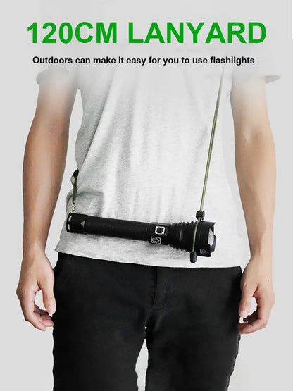 XHP90 Ultra Powerful 26650 LED Flashlight Lamp USB Rechargeable Tactical Light 18650 Zoom Camp Torch