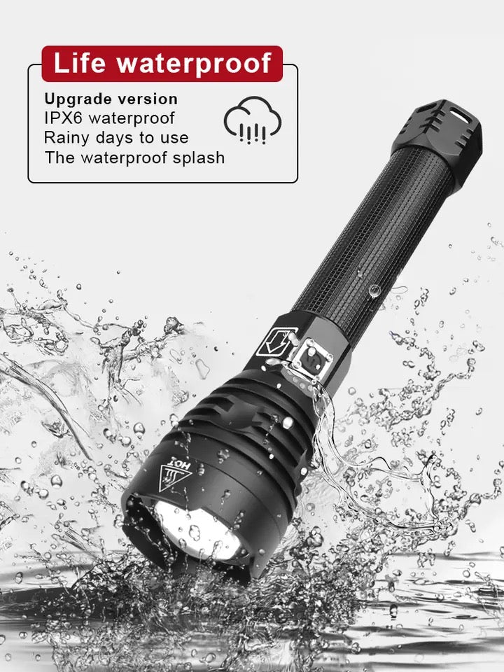 XHP90 Ultra Powerful 26650 LED Flashlight Lamp USB Rechargeable Tactical Light 18650 Zoom Camp Torch