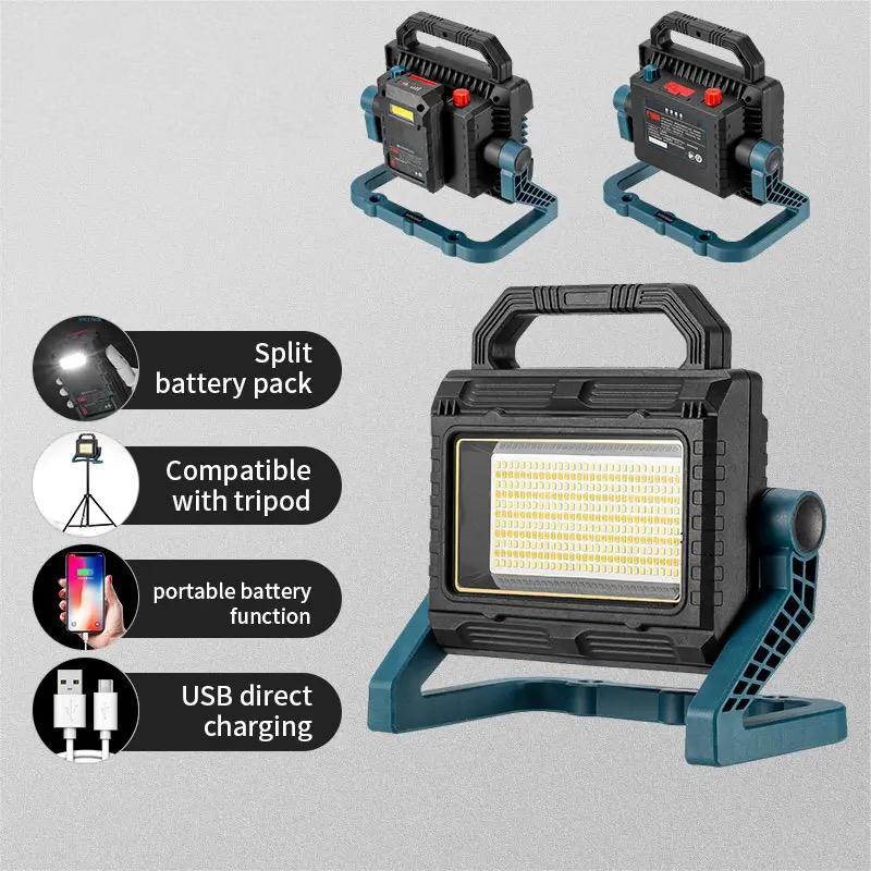LED Flashlight Power Bank Super Bright COB Work Lights Portable Searchlight USB Rechargeable Lantern Outdoor Camping Light
