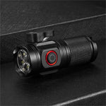 LED Flashlight Mini Adventure Torch Portable Strong Lamp W/Tail Magnet Pen Clip or Safety Belt Cutter