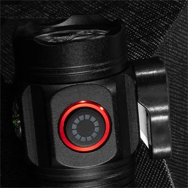 LED Flashlight Mini Adventure Torch Portable Strong Lamp W/Tail Magnet Pen Clip or Safety Belt Cutter