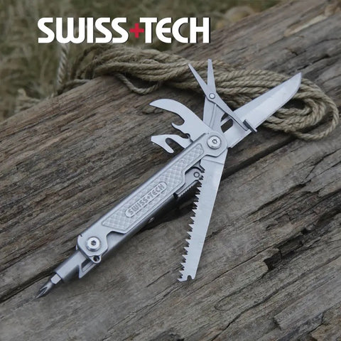 SwissTech 11 in 1 Folding Multitool Multi-functional Combination Tool