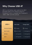 Mcdodo 240W USB4.0 type-c TO type-c 1.2m 40Gbps Cable
