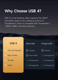 Mcdodo 240W USB4.0 type-c TO type-c 1.2m 40Gbps Cable